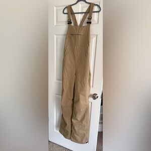 Women's Tan Burton Ski Bibs